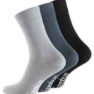 3-pak unisex bambusstrømper i 3 farver, str. 35-38