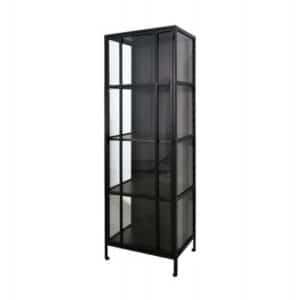 Nyråd Vitrineskab i Metal – 60x40x172 cm – Sort