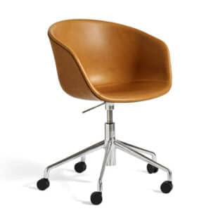 HAY About A Chair AAC53 Kontorstol – Sense Læder – Sort / aluminium